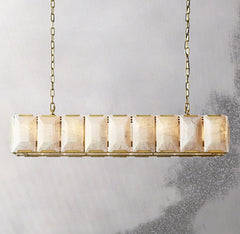 Harlow de Calcite Rectangular Chandelier 62"