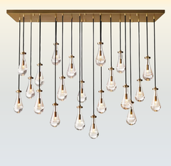 Raindrop Linear Chandelier 72"