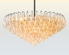 Chiara Glass Tiered Round Chandelier 37"