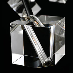 Eva Crystal Prisms Chandelier, Black