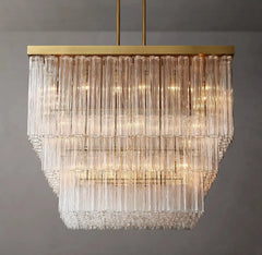 Ciel Glass Square Chandelier 45''