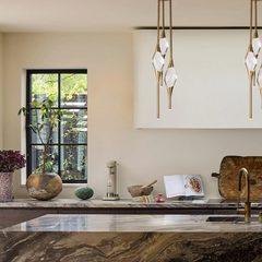 PEZEO 3-CRYSTAL Chandelier 8''DPEZZEO 3-CRYSTAL Chandelier D8''