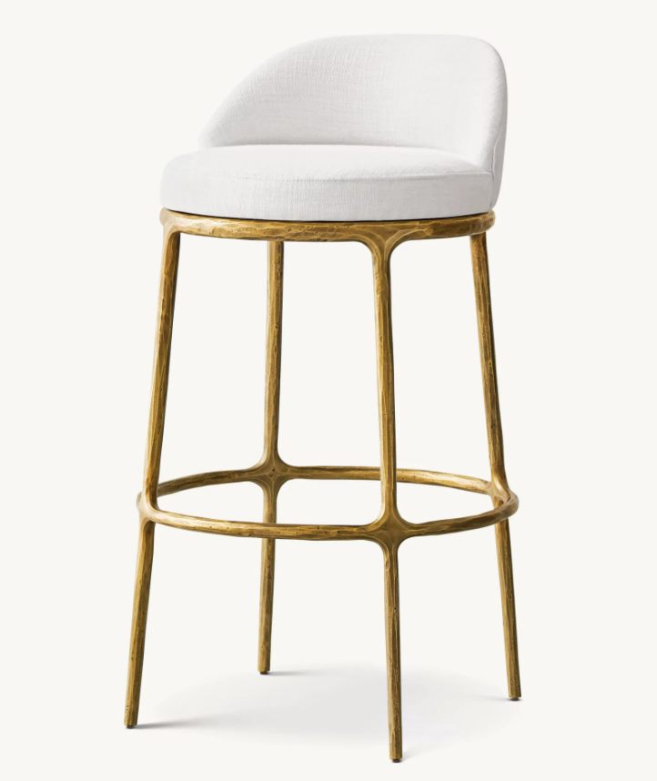 Customize -THADDEUS FABRIC SWIVEL COUNTER STOOL 24''H