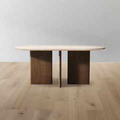 Vivian Cross-Base Rectangular Dining Table
