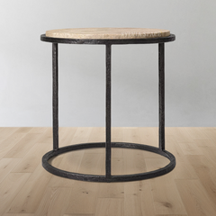 Salvador Stone Round Side Table