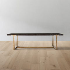 T-Brace Rectangular Extension Dining Table