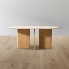 Vivian Cross-Base Rectangular Dining Table