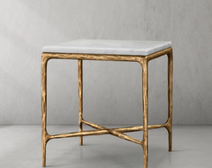 Thaddeus Marble Square Side Table Customize 10"