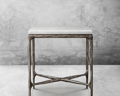 Thaddeus Marble Square Side Table Customize 10"
