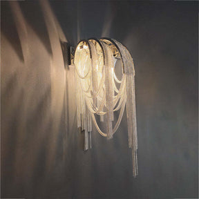 Modern Chain Tassel Wall Sconce 21.6"