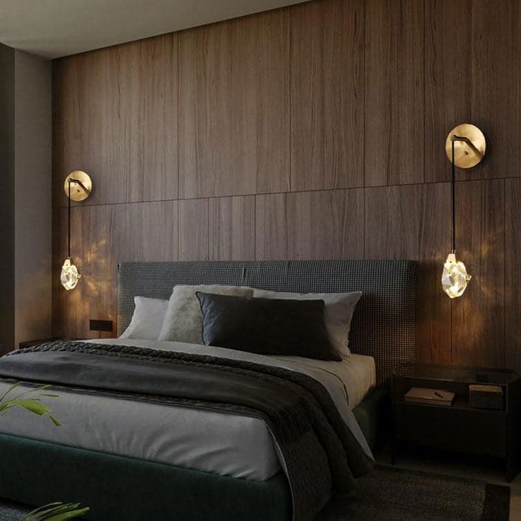 Crystal Masonry Wall Sconce Using Cord