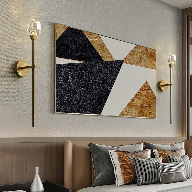 Crystal Masonry Wall Sconce Using Long Rod