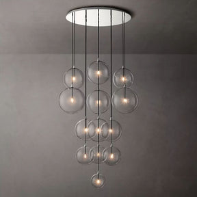 Globe Glass Modern Cluster Chandelier 44"