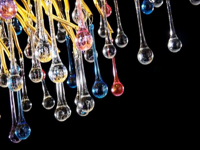 Teardrop Colorful Crystal Dining Branch Chandelier