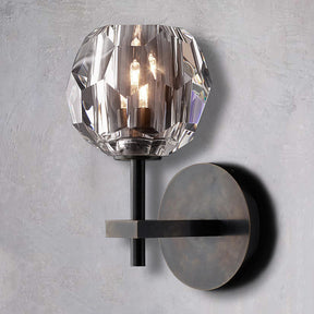 Belle De Crystal Ball Short Wall Sconce