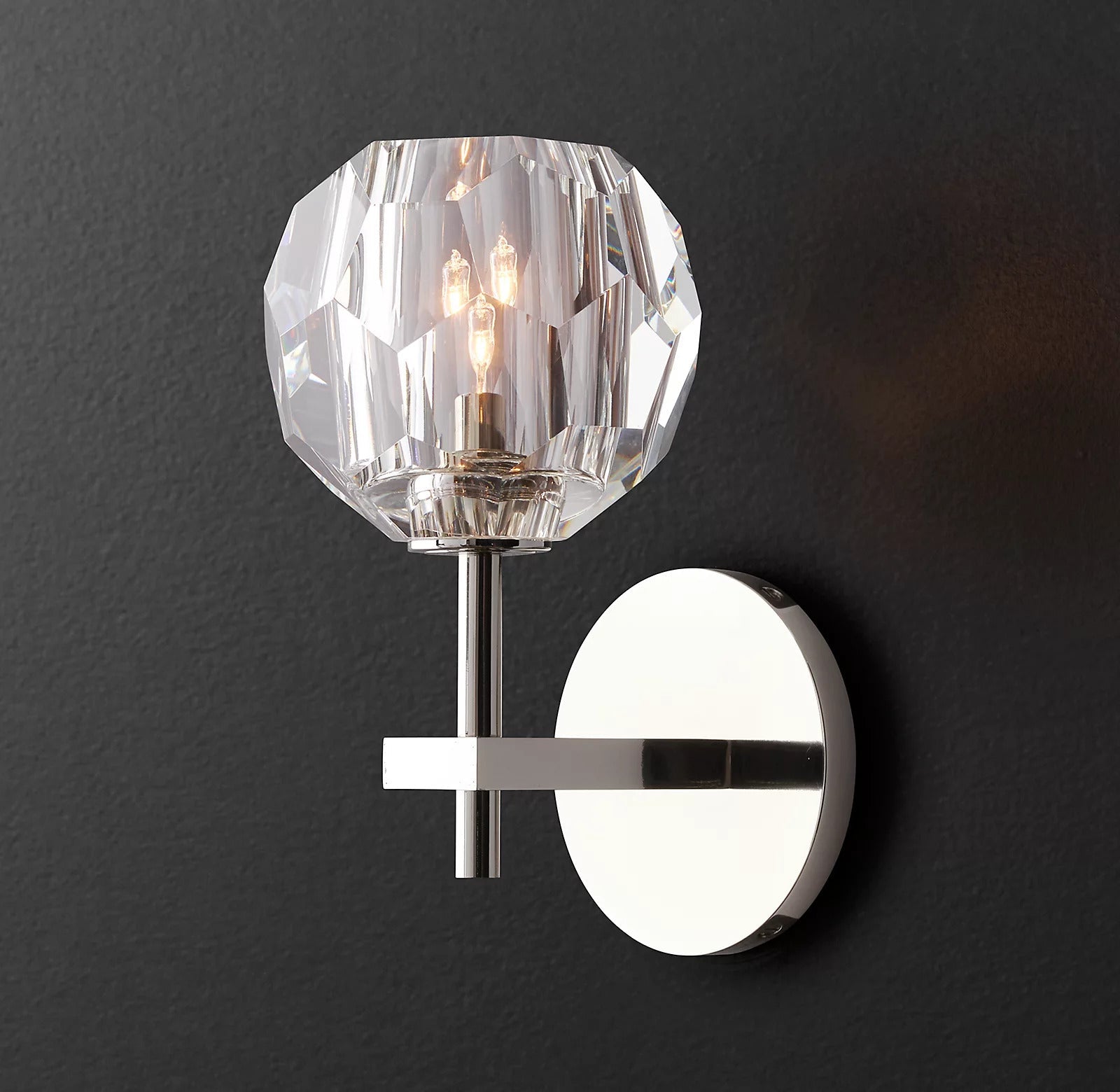 Belle De Crystal Ball Short Wall Sconce