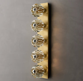 Belle Crystal Glass Grand Linear Wall Sconce Clear