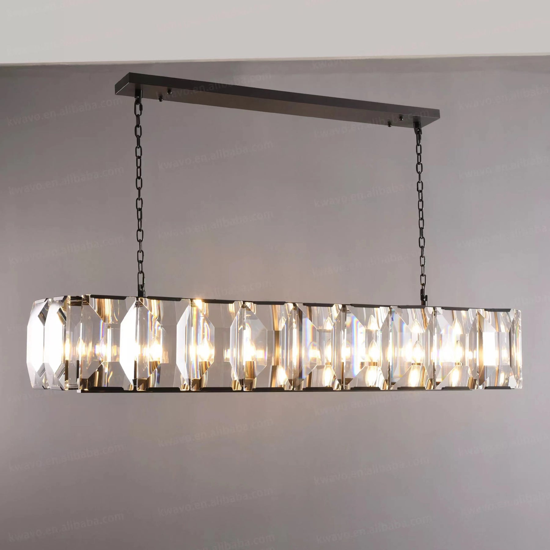 Harlow Crystal Rectangular Chandelier 42" 55" 62" 74"