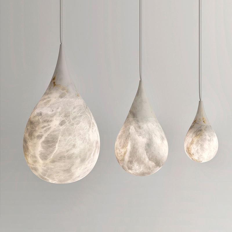 Carol Teardrop Alabaster Pendant, Kitchen Island Pendant Lighting