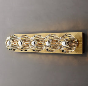 Belle Crystal Glass Grand Linear Wall Sconce Clear