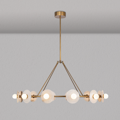 Dahlia Alabaster Chandelier 46''D