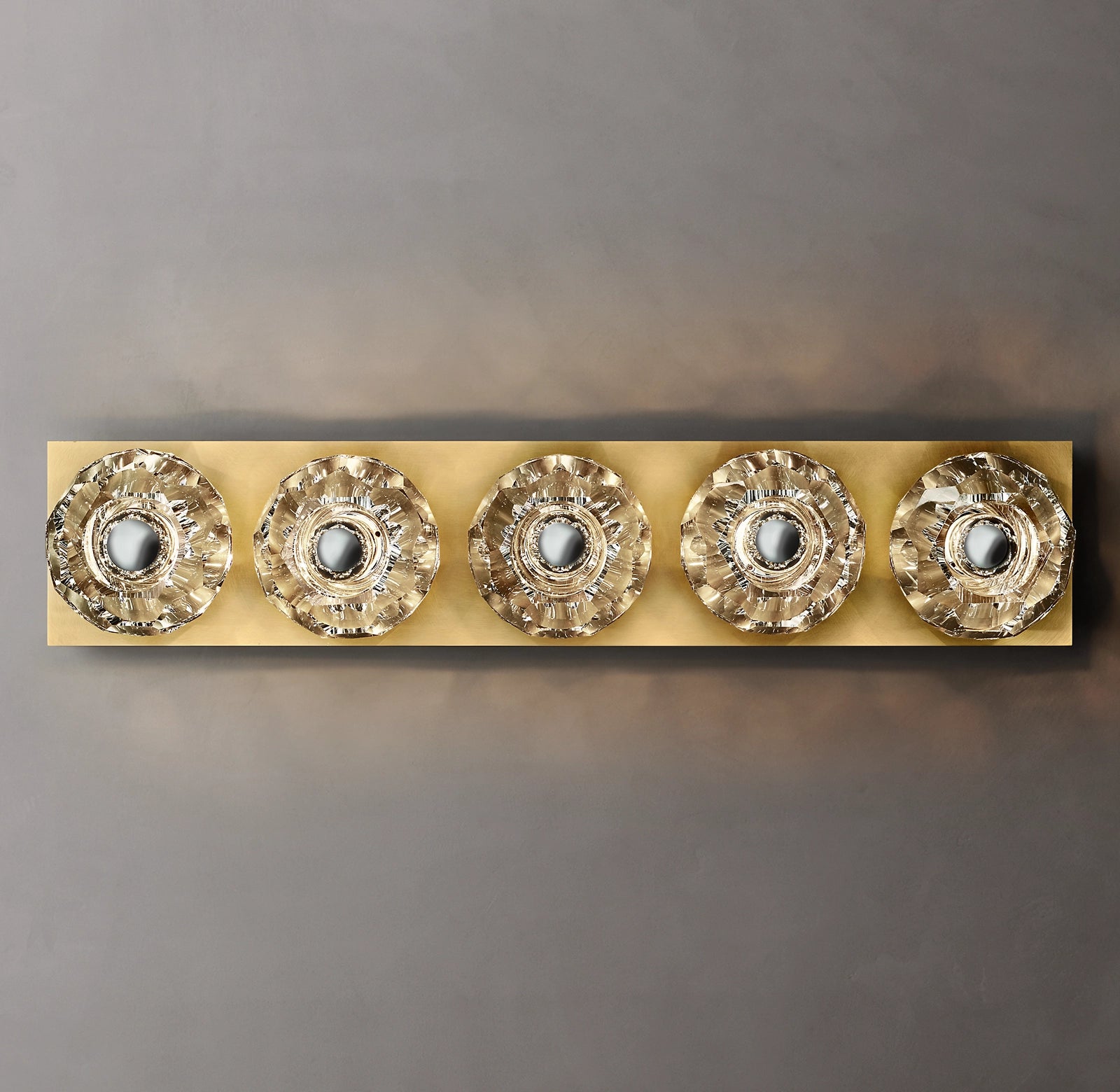 Belle Crystal Glass Grand Linear Wall Sconce Clear