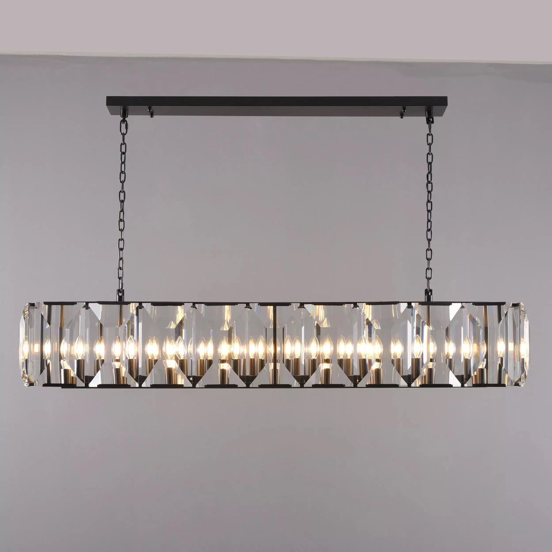 Harlow Crystal Rectangular Chandelier 42" 55" 62" 74"