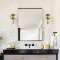 Elara Solitaires Crystal Wall Sconce 5"D#color_brass