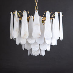 Bella Spanish Alabaster Luxury Lighting Fixtures, Elegant Chandeliers