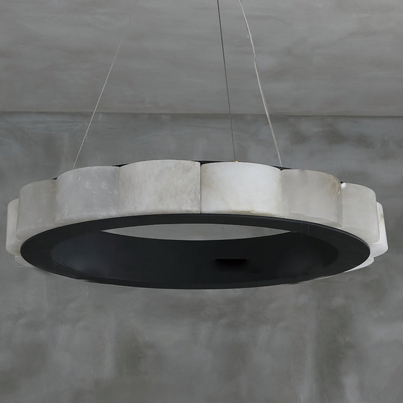 Moden Marble Round Chandelier Black