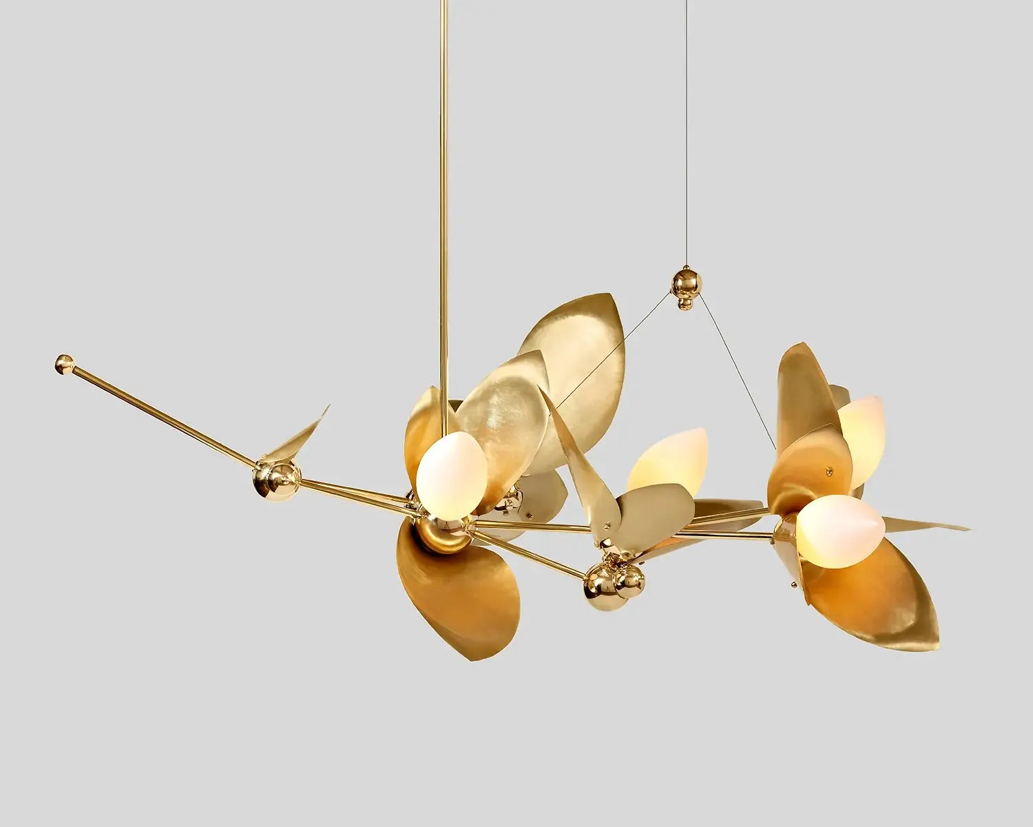 Gold Leaf Laurel Blossom Chandelier