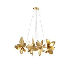 Gold Leaf Petal Design Chandelier