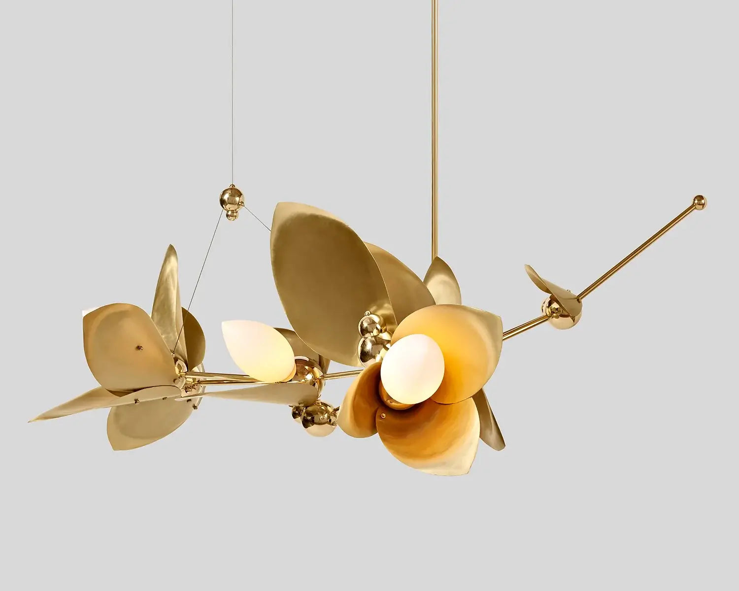 Gold Leaf Laurel Blossom Chandelier
