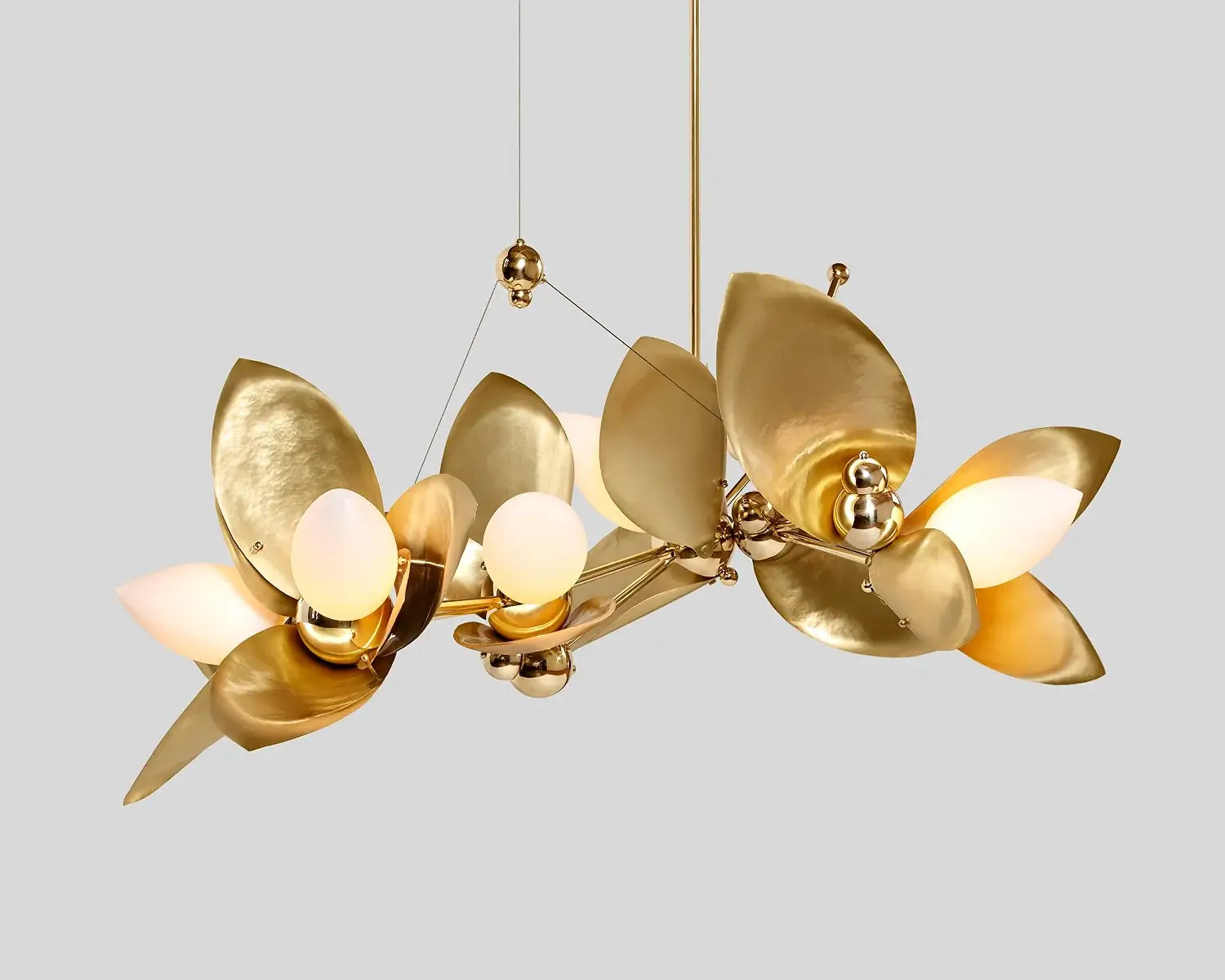 Gold Leaf Laurel Blossom Chandelier