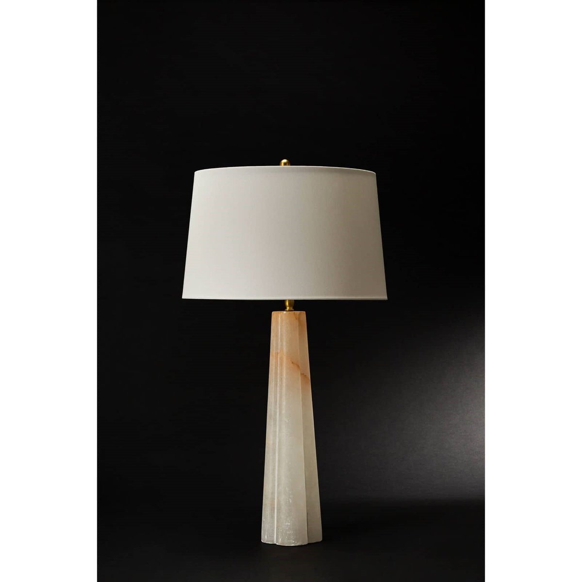 Quadrifoil Alabaster Table Lamp