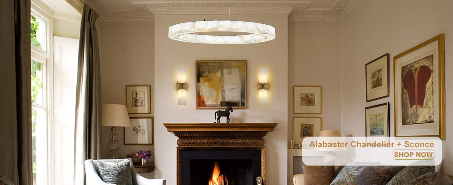 Soluna Alabaster Halo Chandelier 30"DSoluna Alabaster Halo Chandelier 30"D#size_30"-round,color_white