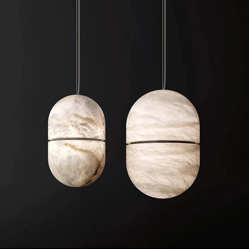 Javad Alabaster Oval Pendant Light, Beautiful Modern Pendant Light