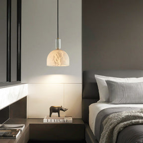 Alex Alabaster Bedside Pendant Light, Bedroom Pendant