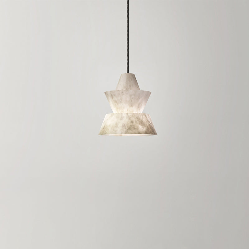 Carol Small Alabaster Coffee Table Pendant, Modern Pendant Light