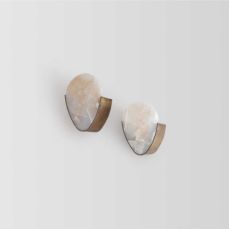 Joey Contemporary Minimalist Alabaster Wall Sconce