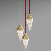 Alabaster Cone Chandelier