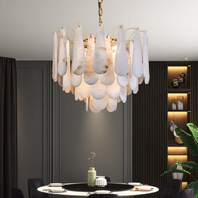 Bella Spanish Alabaster Luxury Lighting Fixtures, Elegant Chandeliers