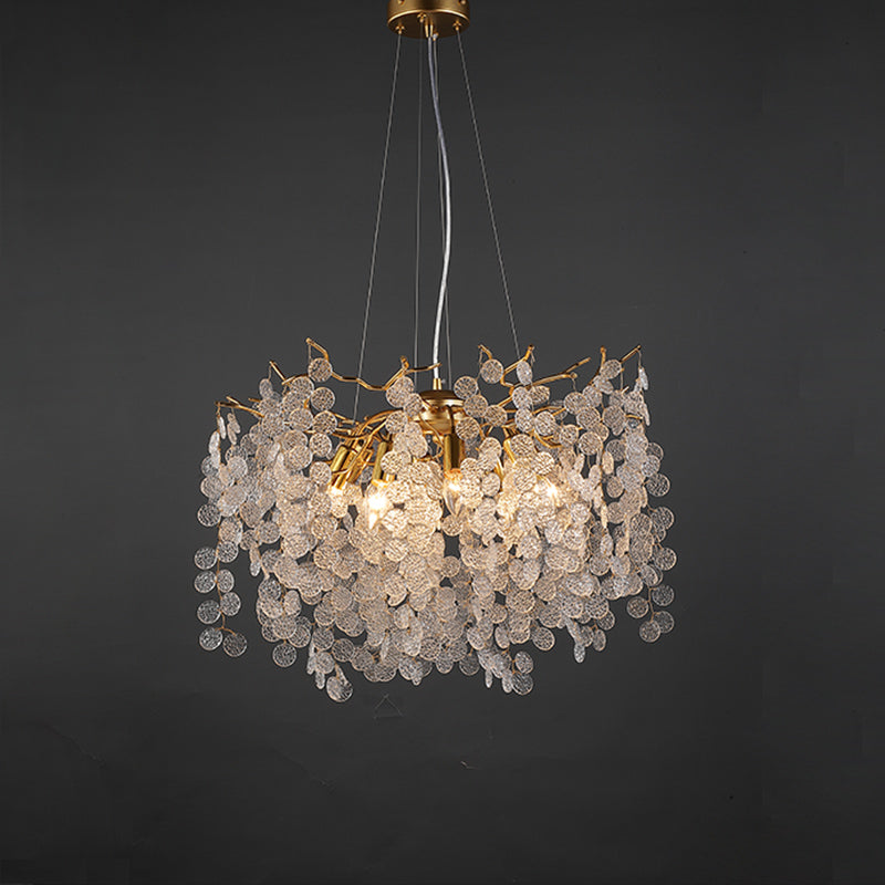 Gold Chandelier Light Fixture for Dinning Room 23.6" D