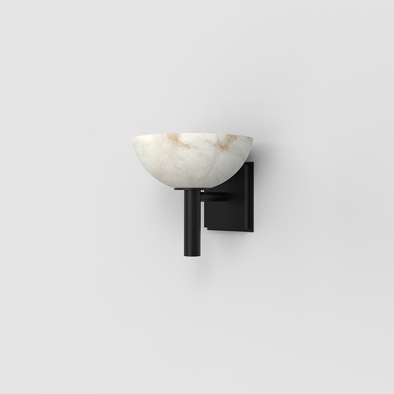 Melange Alabaster Bedside Wall Sconce, Indoor Hallway Wall Lamp