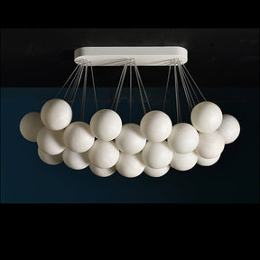 Opulent 27-Alabaster Ball Chandelier for Timeless Luxury