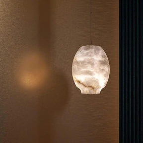 Alabaster Lantern Pendant Light, Bar Pendant Light