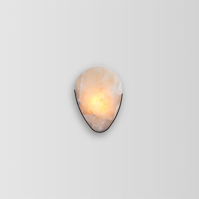 Joey Contemporary Minimalist Alabaster Wall Sconce