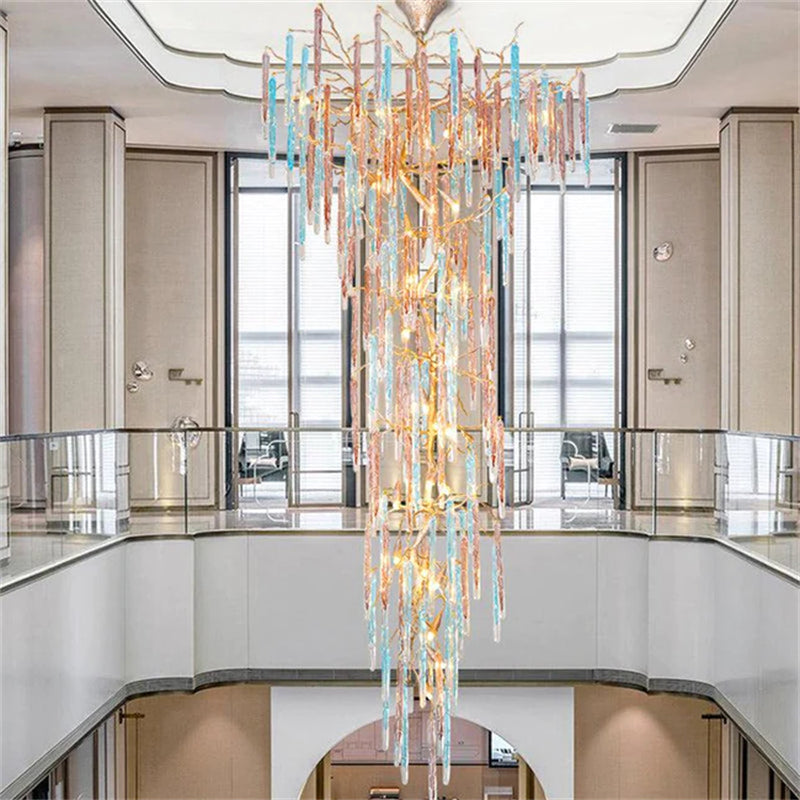 Large Colorful Tree Branch Chandelier