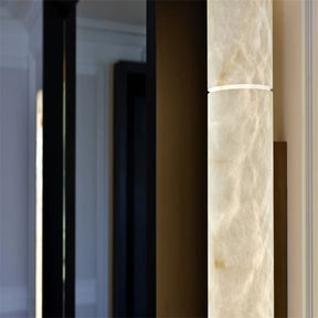 Ethereal Alabaster Grand Linear Hallway Sconce For Living Room