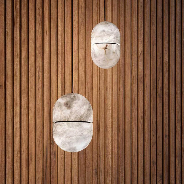 Javad Alabaster Oval Pendant Light, Beautiful Modern Pendant Light